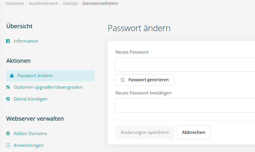 Passwort ändern